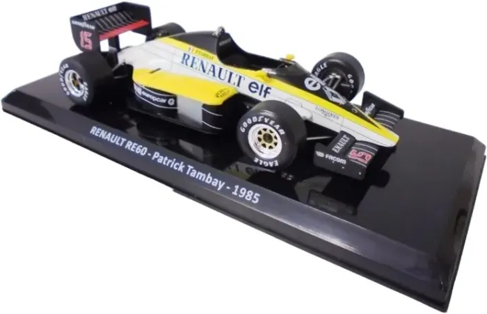 Miniatura F1 1/24 Renault RE60 1985 - Patrick Tambay - Nova / Lacrada