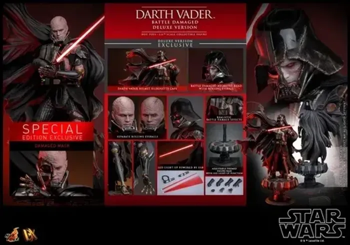 Darth Vader Battle Damaged DX45 B - Hot Toys