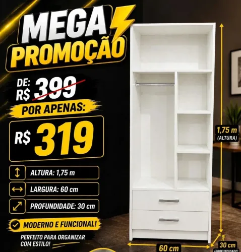 Closet 100% MDF Entrega Grátis 