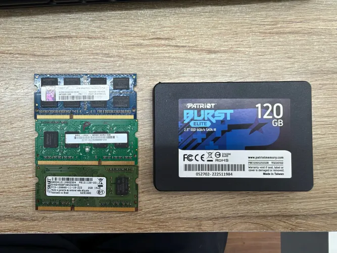 Ssd e memória ram