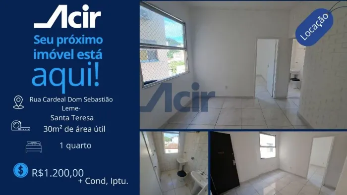 Apartamento quarto e sala para locação, 30m² por R$1.200.000,00 - Santa Teresa