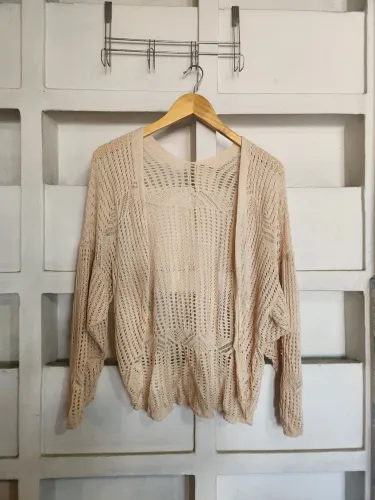 3° Peça/Casaquinho de Croché Plus Size