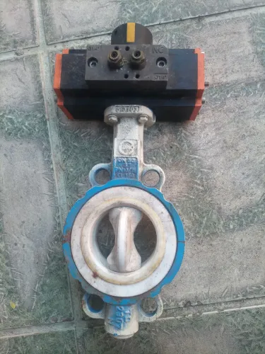 Válvula Borboleta Wafer Pneumática 3 polegadas Disco Ptfe, Teflon