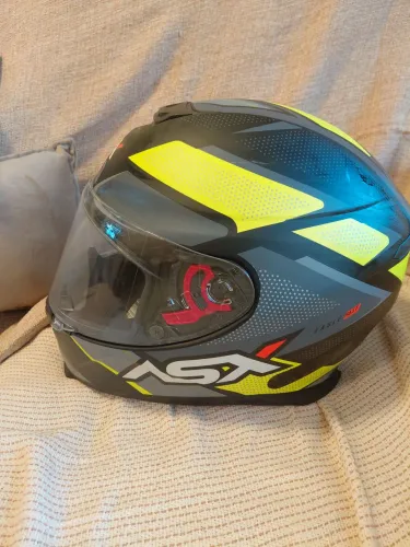 Capacete Fechado Eagle Fast Preto Amarelo e Cinza ASX