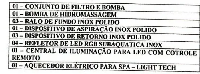 Material para piscina