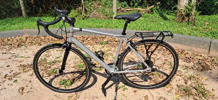 Bicicleta Gravel/Speed RC100 Triban Prata - Alumínio 6061 - Decatlon