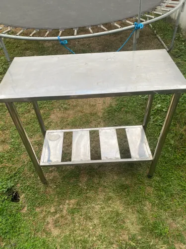 Mesa inox 90x40 por 86 de altura