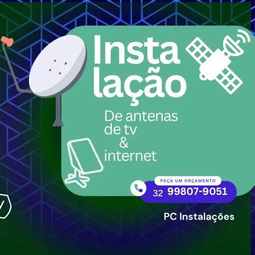 Instalação de antenas de tv e internet rural
