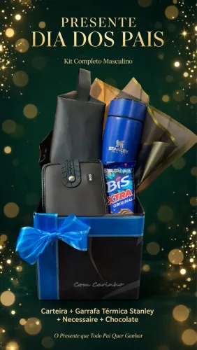 Cesta de presentes para homem