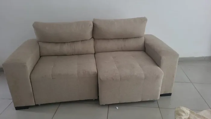 Vendo sofá linho cru