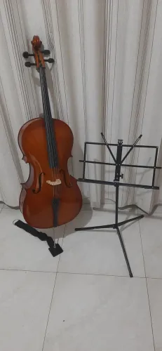 Vendo Kit - Violoncelo 3/4 (Alan) + Apoio Espigão Antiaderente + Estante Partitura