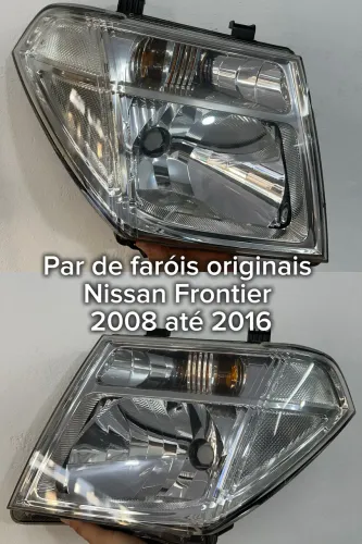 Par de faróis originais Nissan Frontier 2008 a 2016 usado