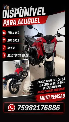 Moto para aluguel