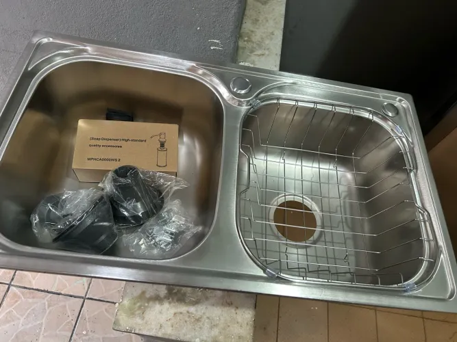 Cuba Para Cozinha Gourmet Pia Dupla Aço Inox 