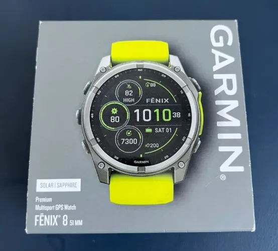 Relógio Garmin Fenix 8 51mm Solar Safira- c/ Nota Fiscal - Usado apenas em 1 Ironman
