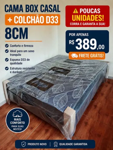 Cama box casal 6cm d33