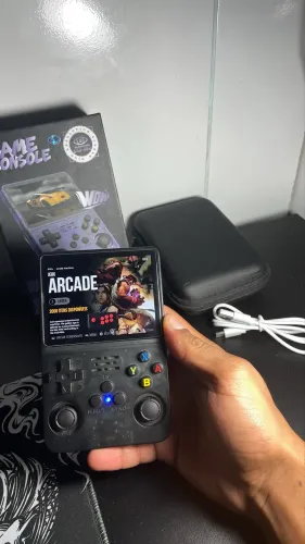 R36S 64GB Game Console Portátil + 2000 Jogos + Case + Cartão