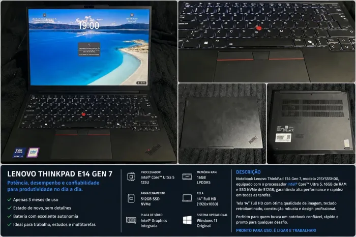 Lenovo ThinkPad E14 Gen 7 | Core Ultra 5 | 16GB | SSD 512GB