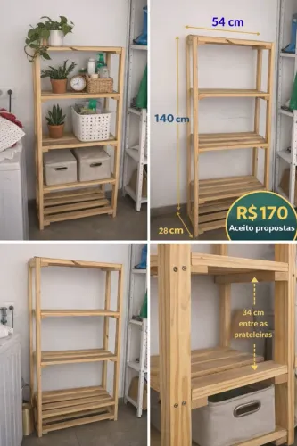 Estante Organizadora 140cm - Ideal para Lavanderia ou Quarto