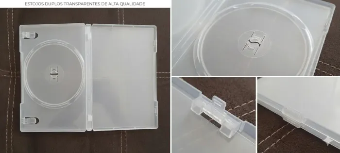 Kit 20 Capas DVD Transparente Dupla - Premium para Eventos e Coleções