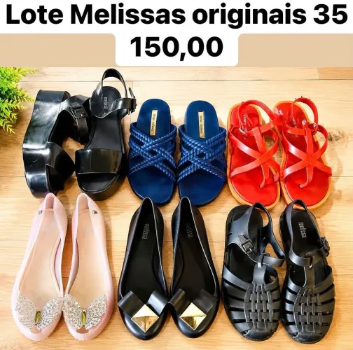 Lote Melissas originais 35 150,00