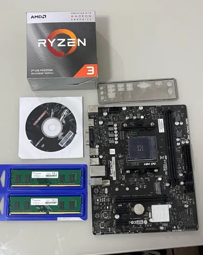 Kit Ryzen 3 3200G + Placa-Mãe Biostar AM4 + 8GB DDR4