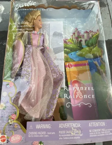 Barbie Como Rapunzel 2002 na Caixa com manual Original Mattel