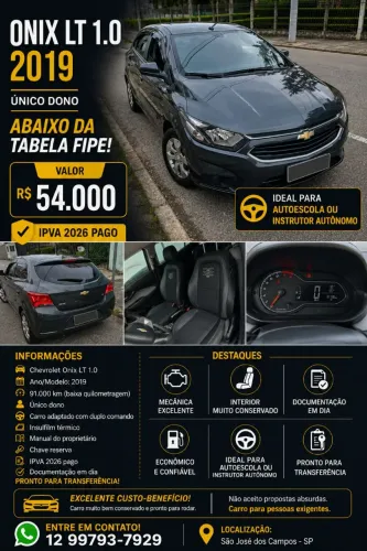 Chevrolet Onix Hatch LT 1.0 8V Flex Mec. 4P 2019