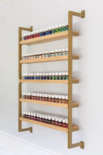 Prateleira Premium para esmalte óleo essênciais design luxo