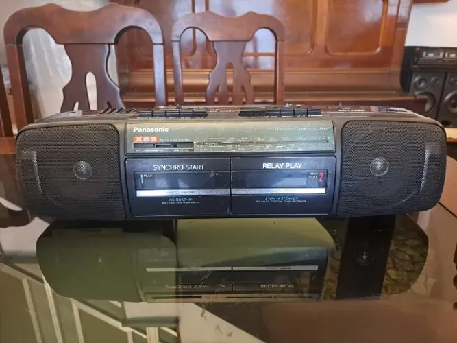 Radio gravador Boombox Panasonic RX FT550 funcionando e revisado
