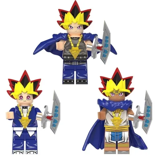 Minifiguras Yu-Gi-Oh! | Yugi, Yami Yugi e Faraó Atem 5cm