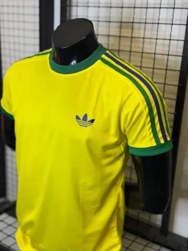 Camisa Dry Fit Retrô Adidas Amarela<br>