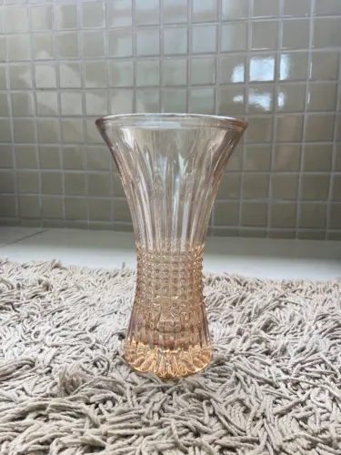 Vaso cristal WOLFF Queen âmbar 16x10x30cm