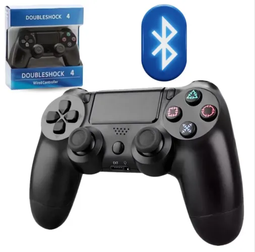 Controle Joystick Sem Fio Bluetooth - Compatível com PS4, PC, Notebook e TV Android 
