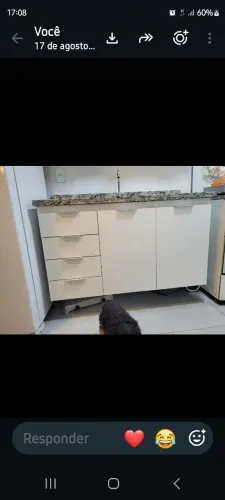 Armario decozinha com bancada de granito