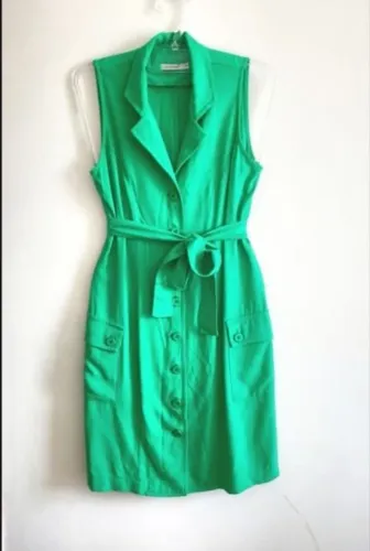Vestido midi marroc na cor verde (tam 38)