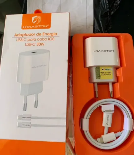 Carregador iPhone Turbo  Fonte 3A Carregar Celular Portátil Com Cabo Tipo-c Lighting