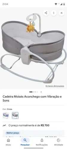 Vendo cadeira Moisés aconchego com vibração e sons
