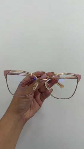Óculos Hickman + lentes sem grau com filtro azul e antirreflexo