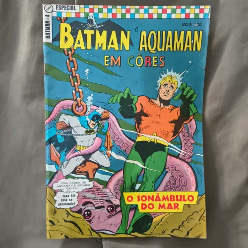 Hq Batman e Aquaman em Cores - Especial Nº 4 (EBAL - 1970) 25 Anos - Excelente estado 