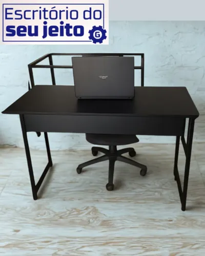 Escrivaninha Reforçada 1,1m NOVA Mesa Estilo Industrial Multiuso para Computador Notebook