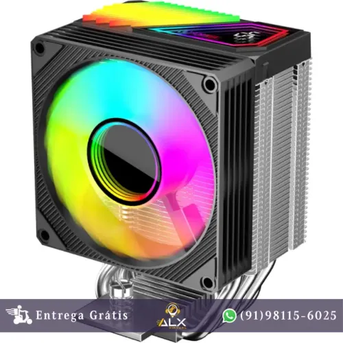 Air Cooler Argb 150w Visor de Temperatura Intel/amd - Ac15 Fortrek *ENTREGA GRÁTIS*