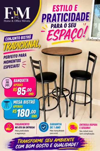 Banquetas banqueta e mesas bistrô de qualidade com garantia 