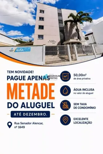 Ótimo Apartamento com 2 quartos, 50 m², aluguel por R$ 1.300/mês - Centro