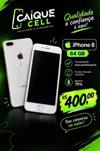 iPhone 8 Plus, funcionando perfeitamente 