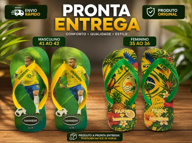 Chinelo alta qualidade qualquer dúvida chama aí no chat