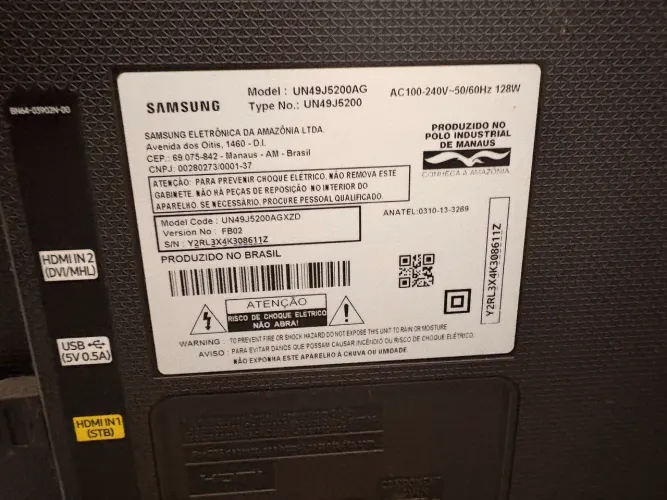 TV Samsung 50 com defeito