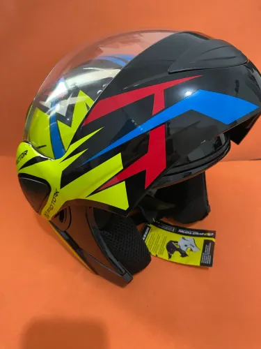 Capacete Moto -  Sport - Preto, Amarelo, Vermelho e Azul - Novo