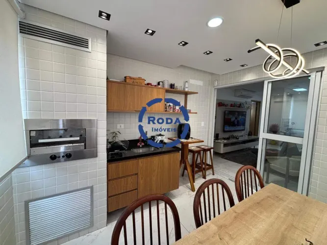 Apartamento 3 dormitórios (1 suíte) com varanda gourmet e 2 vagas no Boqueirão Santos/SP
