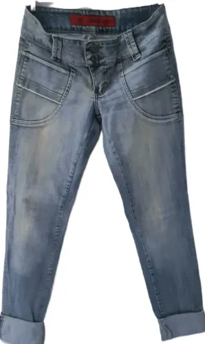 Calça Jeans da famosa grife Osmoze, feminina, com 4 bolsos, tamanho 36